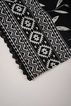 Bin Saeed by SajhDajh - Exclusive Khaddar Outfit with  Shawl - Ready to Wear - PD168 Black