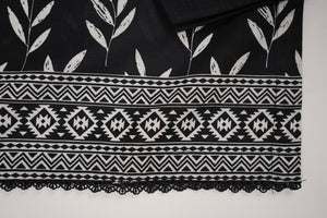 Bin Saeed by SajhDajh - Exclusive Khaddar Outfit with  Shawl - Ready to Wear - PD168 Black