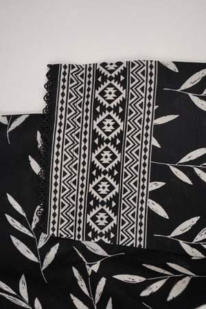 Bin Saeed by SajhDajh - Exclusive Khaddar Outfit with  Shawl - Ready to Wear - PD168 Black