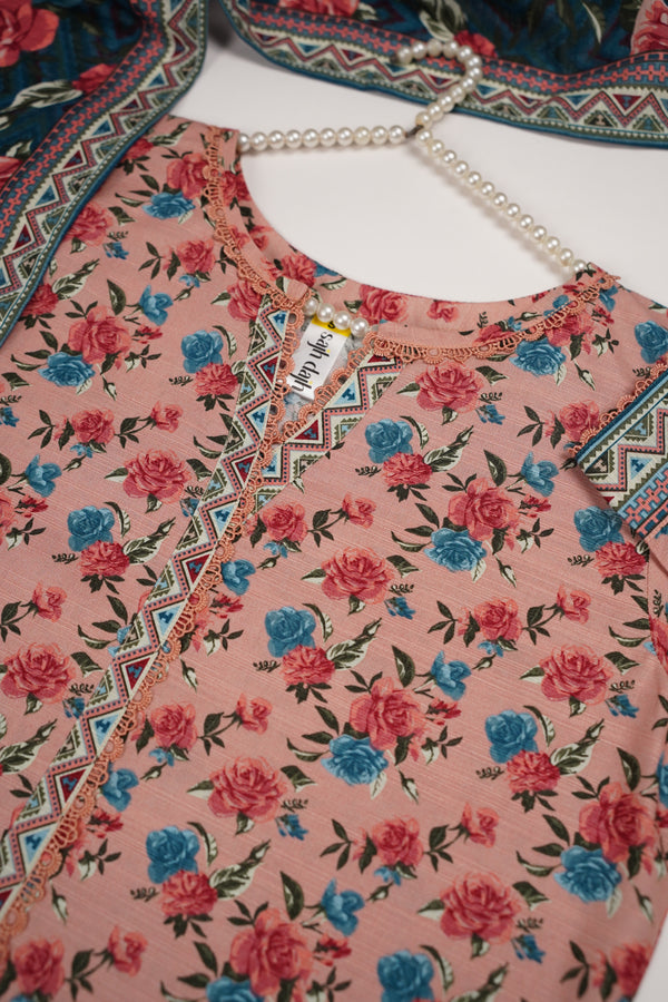 Bin Saeed by SajhDajh - Exclusive Khaddar Outfit with  Shawl - Ready to Wear - PD174