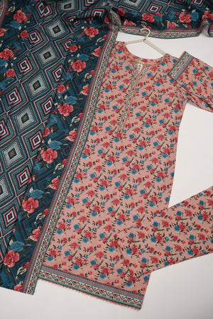 Bin Saeed by SajhDajh - Exclusive Khaddar Outfit with  Shawl - Ready to Wear - PD174