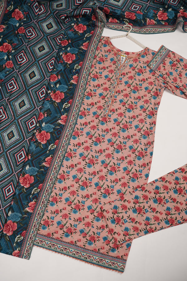 Bin Saeed by SajhDajh - Exclusive Khaddar Outfit with  Shawl - Ready to Wear - PD174