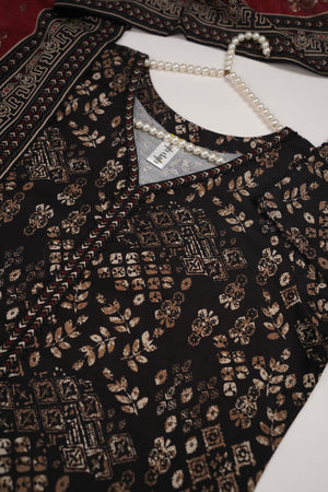 Bin Saeed by SajhDajh - Exclusive Khaddar Outfit with  Shawl - Ready to Wear - PD169