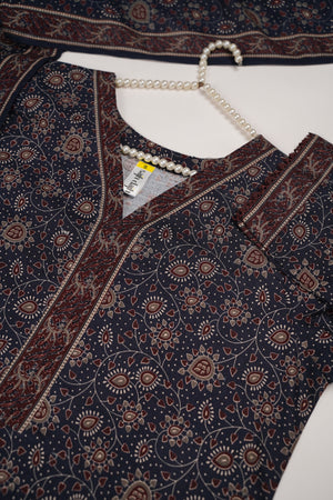 Bin Saeed by SajhDajh - Exclusive Khaddar Outfit with  Shawl - Ready to Wear - PD175-SD