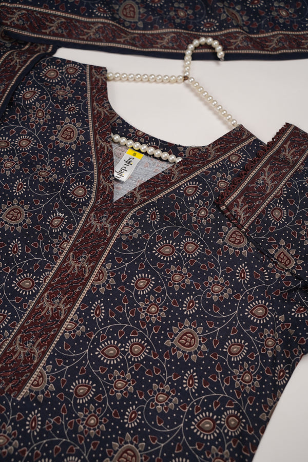 Bin Saeed by SajhDajh - Exclusive Khaddar Outfit with  Shawl - Ready to Wear - PD175