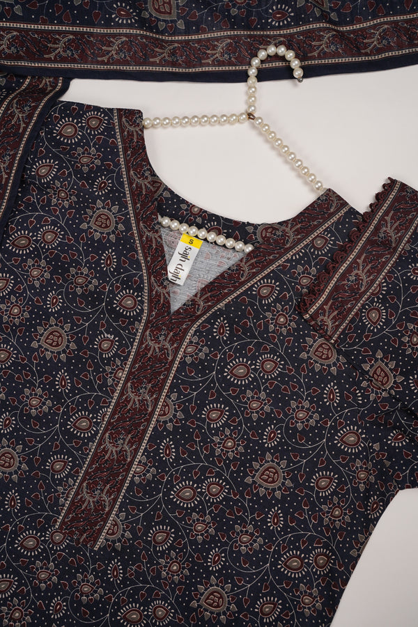 Bin Saeed by SajhDajh - Exclusive Khaddar Outfit with  Shawl - Ready to Wear - PD175