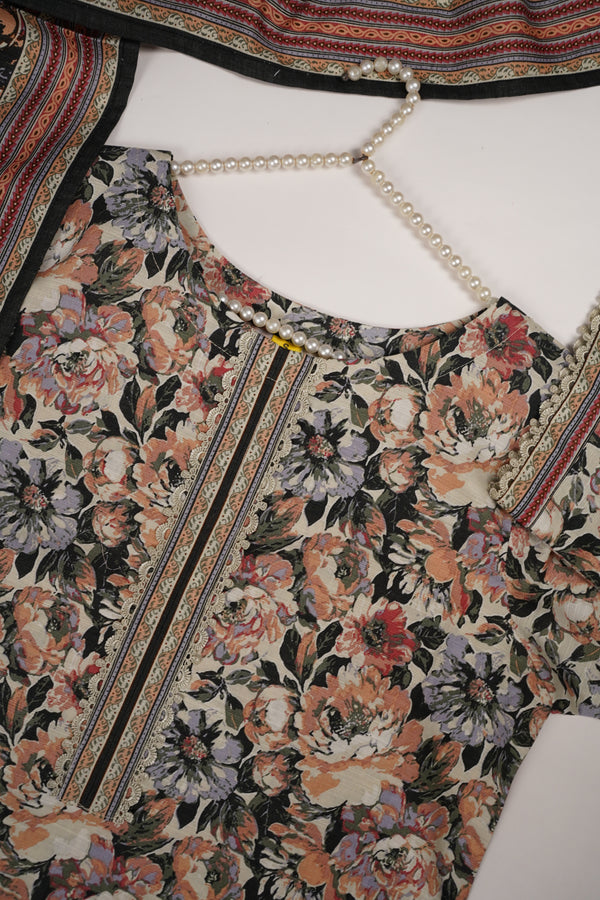 Bin Saeed by SajhDajh - Exclusive Khaddar Outfit with  Shawl - Ready to Wear - PD172