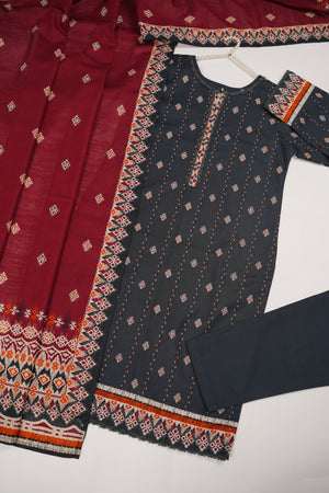 Bin Saeed by SajhDajh - Exclusive Khaddar Outfit with  Shawl - Ready to Wear - PD173