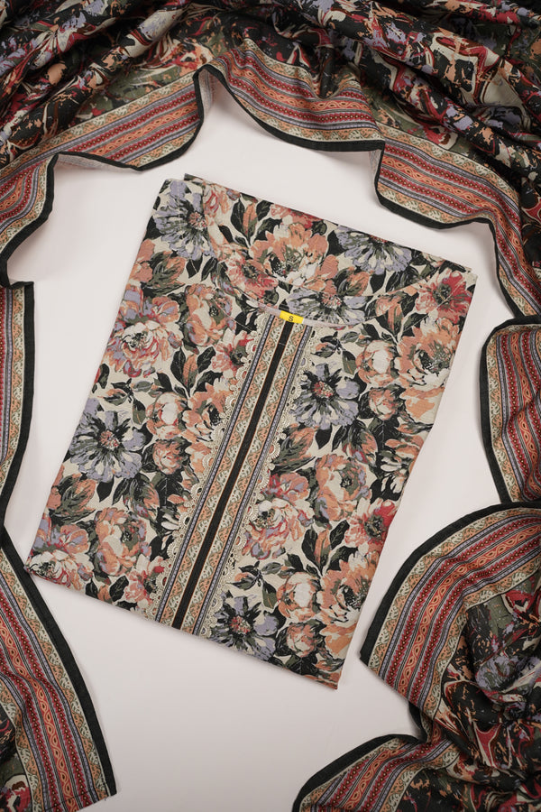 Bin Saeed by SajhDajh - Exclusive Khaddar Outfit with  Shawl - Ready to Wear - PD172