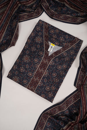 Bin Saeed by SajhDajh - Exclusive Khaddar Outfit with  Shawl - Ready to Wear - PD175-SD