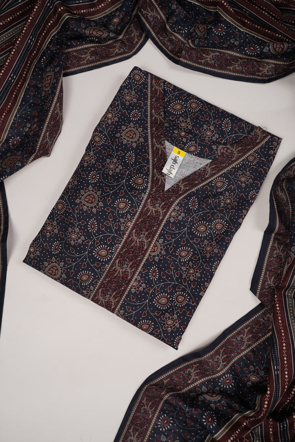 Bin Saeed by SajhDajh - Exclusive Khaddar Outfit with  Shawl - Ready to Wear - PD175