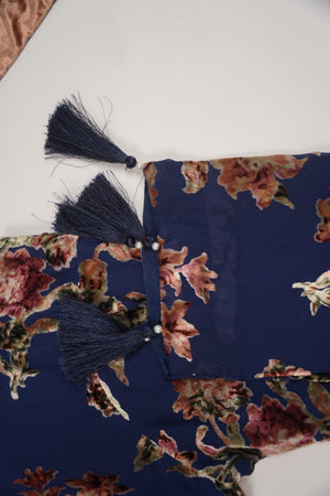 Rozi - Luxury Palachi  Outfit with Palachi Shawl SB236 Blue