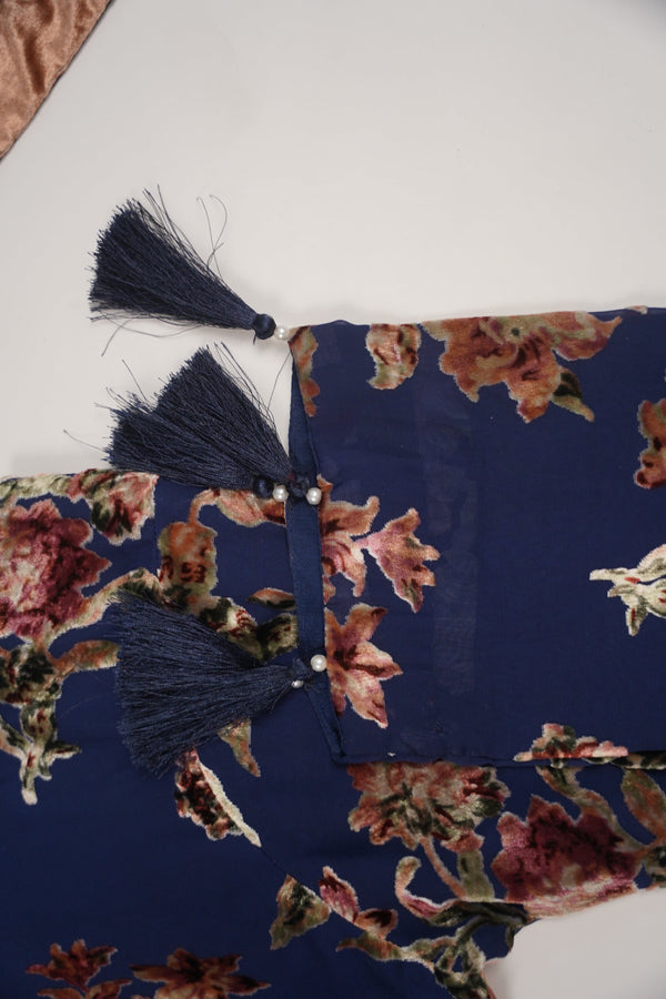 Rozi - Luxury Palachi  Outfit with Palachi Shawl SB236 Blue