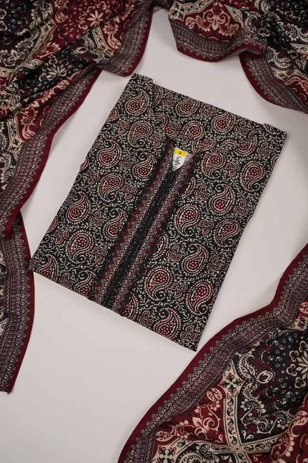 Bin Saeed by SajhDajh - Exclusive Khaddar Outfit with  Shawl - Ready to Wear - PD170