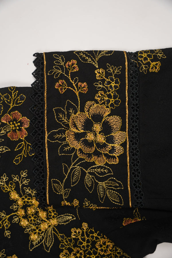 Rozi - Exclusive Embroidered Dhanak  Outfit with  Shawl - Ready to Wear - SB222