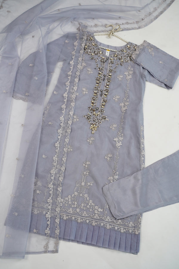 Tehwar - Luxury Organza Outfit - Festive Collection - Ready to Wear - V7 - D4 - Eid25 - 4