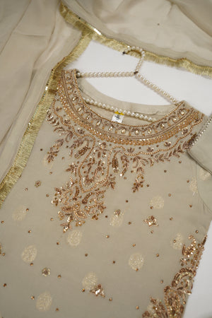 Khaas-Luxury Chiffon Outfit with chiffon Dupatta-Ready to Wear SD593