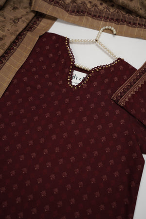 Bin Saeed Originals  - Exclusive Khaddar Outfit with  Shawl - Ready to Wear SD598