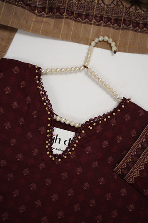 Bin Saeed Originals  - Exclusive Khaddar Outfit with  Shawl - Ready to Wear SD598