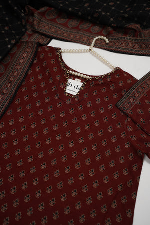 Bin Saeed Originals  - Exclusive Khaddar Outfit with  Shawl - Ready to Wear SD597