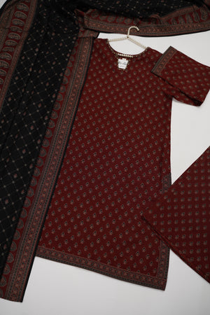 Bin Saeed Originals  - Exclusive Khaddar Outfit with  Shawl - Ready to Wear SD597