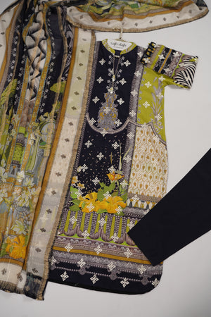 Tawakkal - Exclusive Lawn Outfit with Dupatta - Ready to Wear - SD328