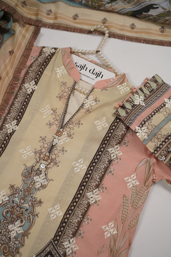 Tawakkal - Exclusive Lawn Outfit with Dupatta - Ready to Wear - SD325