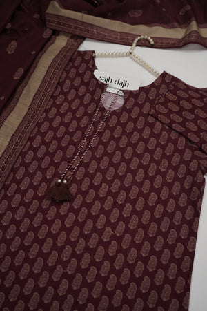 Bin Saeed Originals  - Exclusive Khaddar Outfit with  Shawl - Ready to Wear SD599