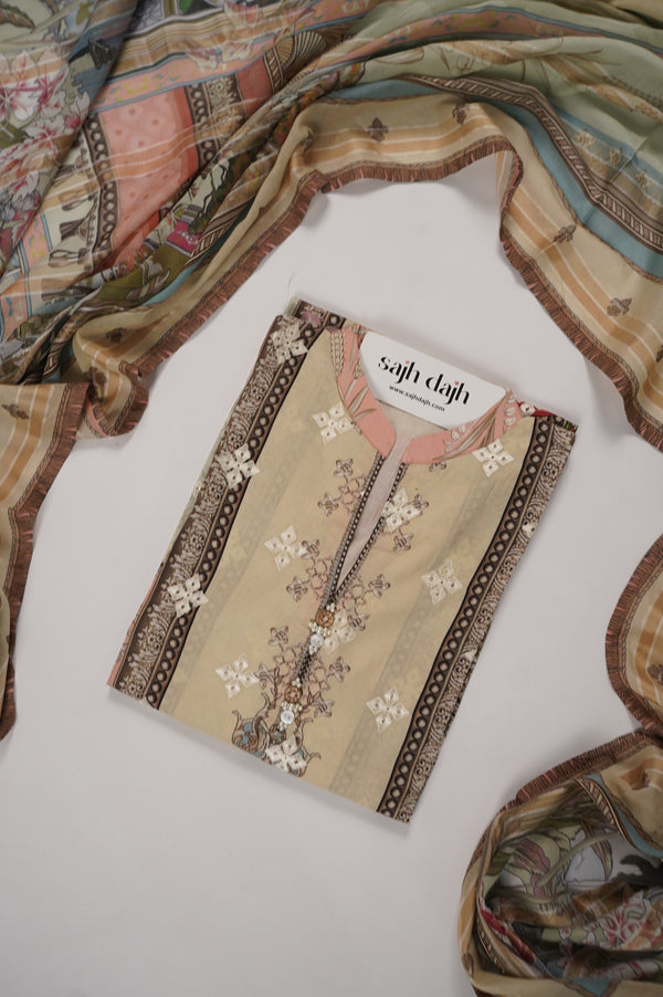 Tawakkal - Exclusive Lawn Outfit with Dupatta - Ready to Wear - SD325