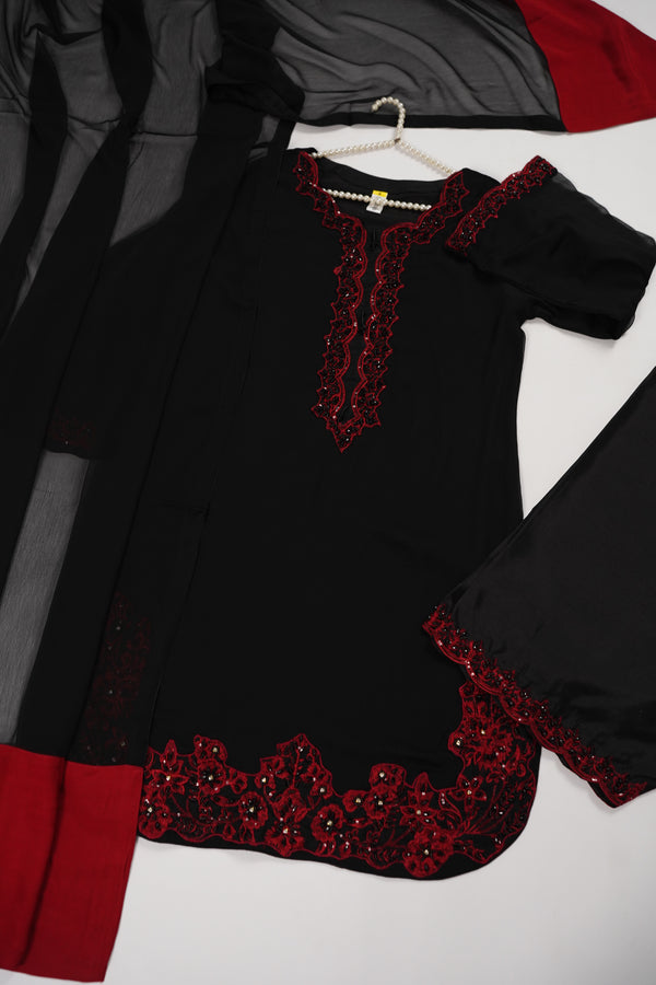 Chiffon Outfit with Chiffon Dupatta and Shalwar  - Ready to Wear-SD333