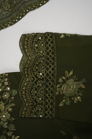 PRE ORDER - Husan e Jahan - Luxury Festive Collection  Outfit with Chiffon Dupatta  - Ready to Wear SD619
