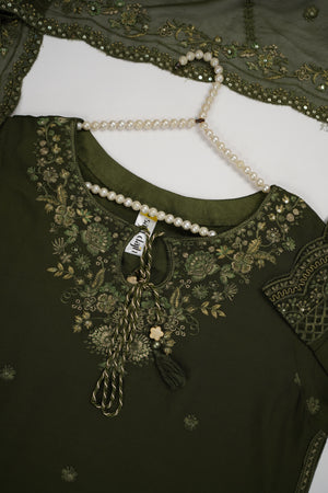 PRE ORDER - Husan e Jahan - Luxury Festive Collection  Outfit with Chiffon Dupatta  - Ready to Wear SD619