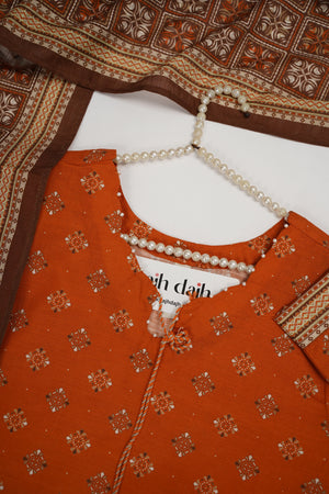 Bin Saeed Originals  - Exclusive Khaddar Outfit with  Shawl - Ready to Wear SD606
