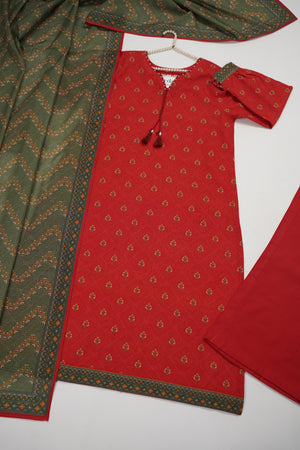 Bin Saeed Originals  - Exclusive Khaddar Outfit with  Shawl - Ready to Wear SD608
