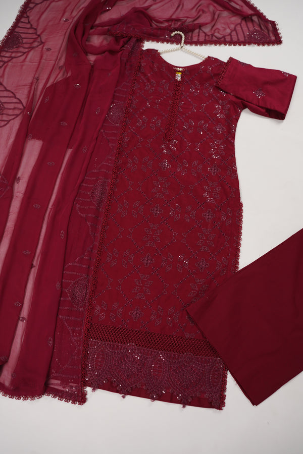 Rozi  - Exclusive Cotton  Outfit with Dupatta - Ready to Wear - SD354