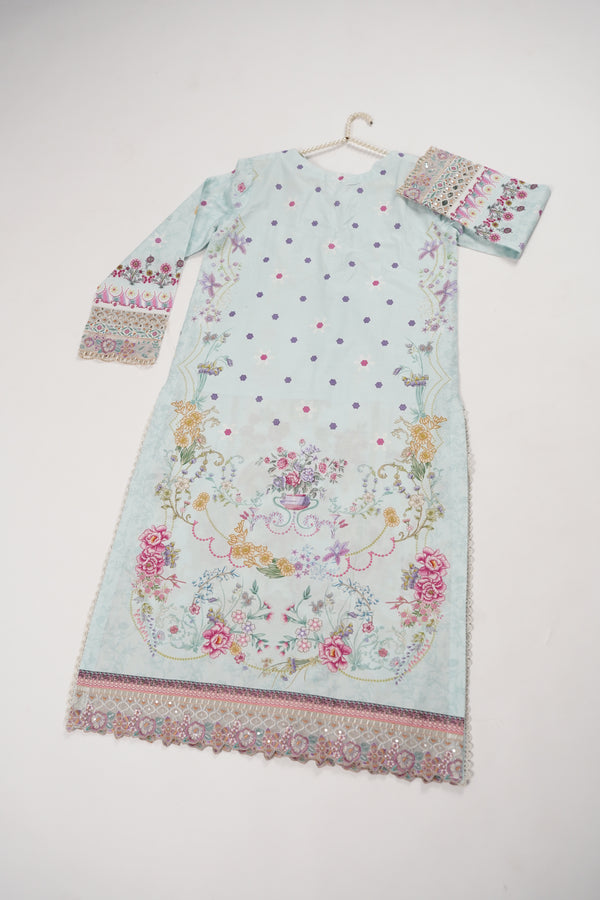 Rozi  - Emboridery Lawn  Outfit with Dupatta - Ready to Wear - SD346