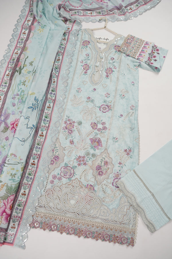 Rozi  - Emboridery Lawn  Outfit with Dupatta - Ready to Wear - SD346