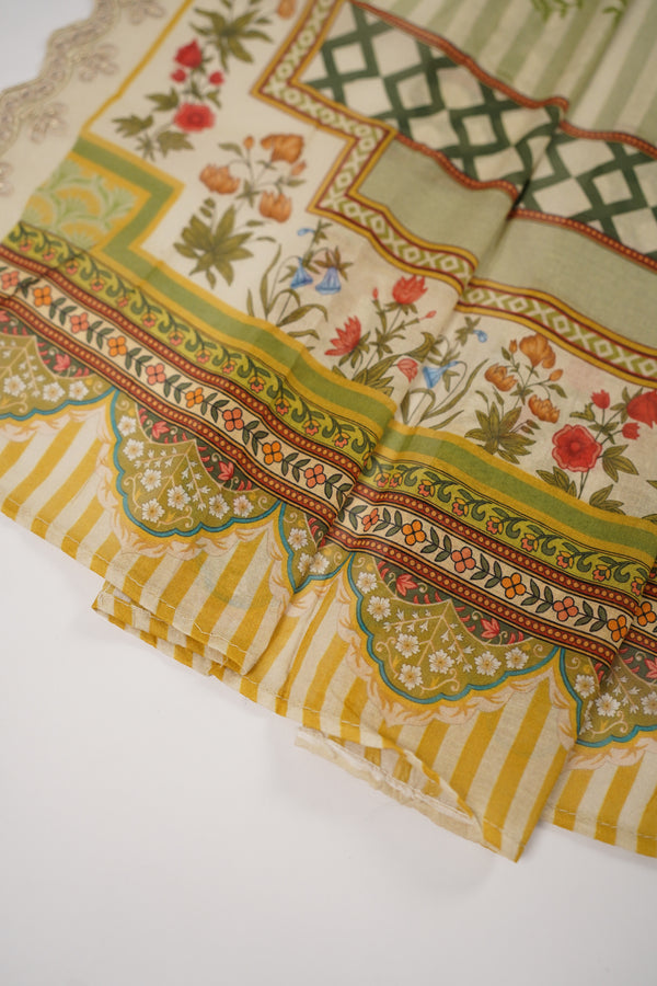 Rozi  - Emboridery Lawn  Outfit with Dupatta - Ready to Wear - SD349