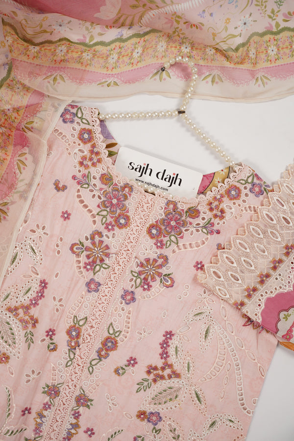 Rozi  - Emboridery Lawn  Outfit with Dupatta - Ready to Wear - SD347