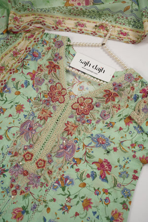 Rozi  - Emboridery Lawn  Outfit with Dupatta - Ready to Wear - SD351