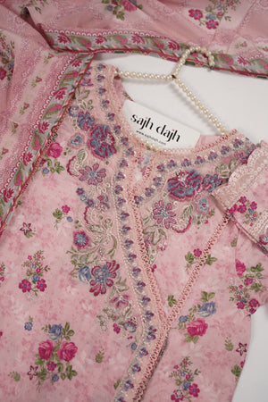 Rozi  - Emboridery Lawn  Outfit with Dupatta - Ready to Wear - SD352
