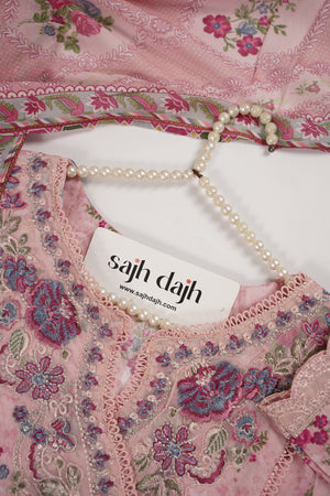 Rozi  - Emboridery Lawn  Outfit with Dupatta - Ready to Wear - SD352