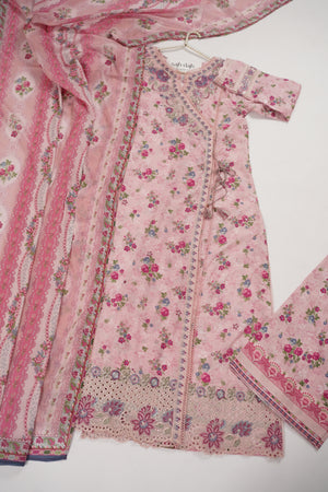 Rozi  - Emboridery Lawn  Outfit with Dupatta - Ready to Wear - SD352