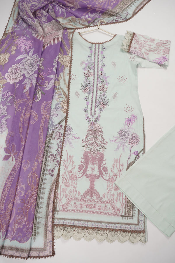 Rozi  - Exclusive Lawn  Outfit with Dupatta - Ready to Wear - SD338