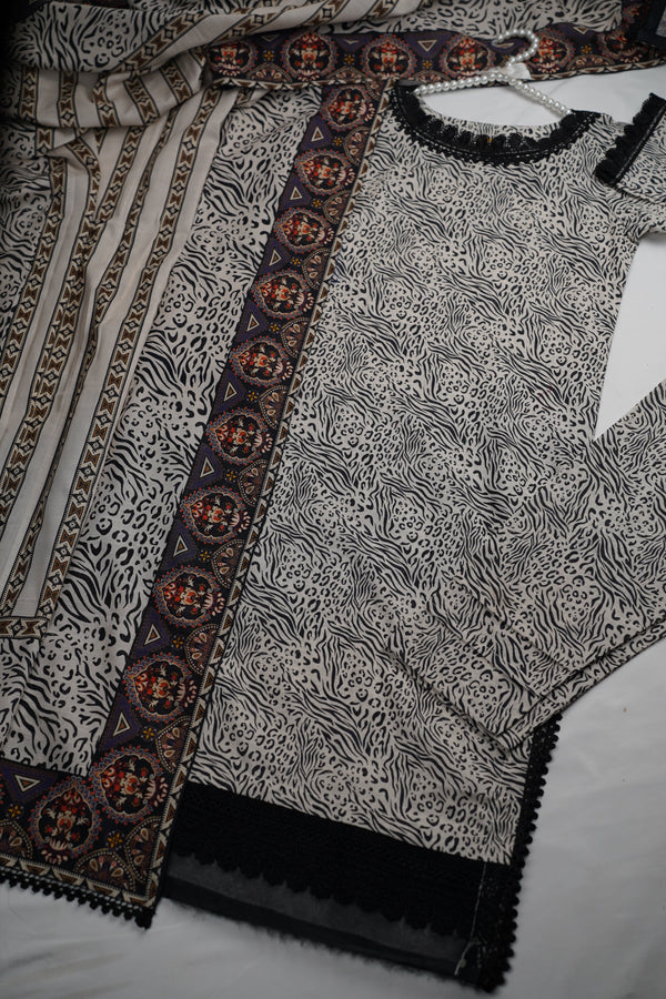 Rozi- Premium Khaddar Shirt and Trouser - Winter Collection