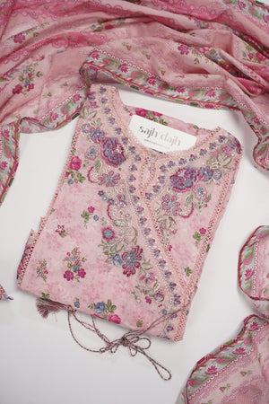 Rozi  - Emboridery Lawn  Outfit with Dupatta - Ready to Wear - SD352