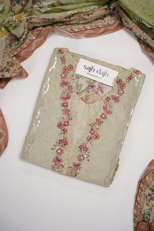 Rozi  - Emboridery Lawn  Outfit with Dupatta - Ready to Wear - SD348