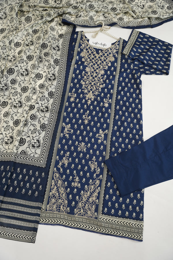 Bin Saeed Originals -  Lawn Outfit with Dupatta -Ready to Wear