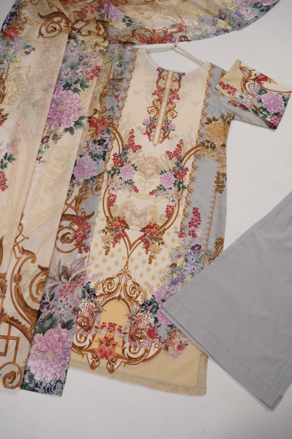 Rozi  - Exclusive Lawn  Outfit with Dupatta - Ready to Wear - SD357
