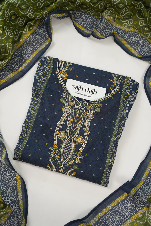 Bin Saeed Originals -  Lawn Outfit with Dupatta -Ready to Wear